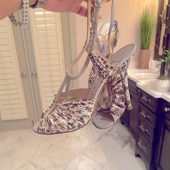 Classy, but Sexy Python Jimmy Choo Shoes. Size 38 1/2. Very Comfortable! - Picture 1 of 10